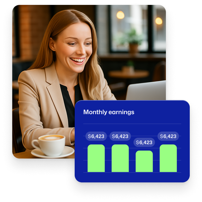 Business Professional with Dashboard